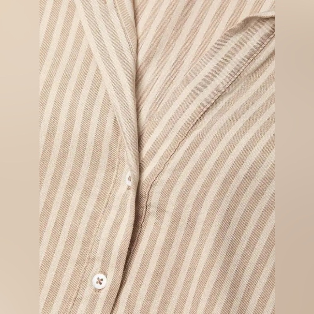 NWT Nic + Zoe Womens Collar Linen Shirtdress Tan Neutral Size XL - Picture 3 of 9